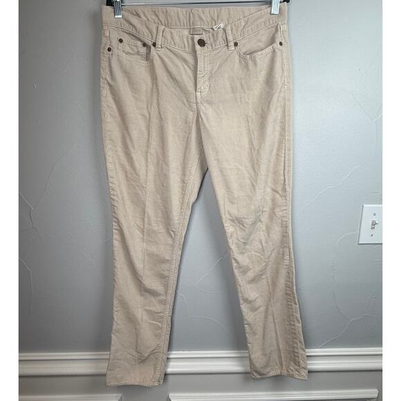 J.Crew Matchstick Skinny Corduroy Pants Beige Women Scandi Girl 14/16 - Picture 1 of 9